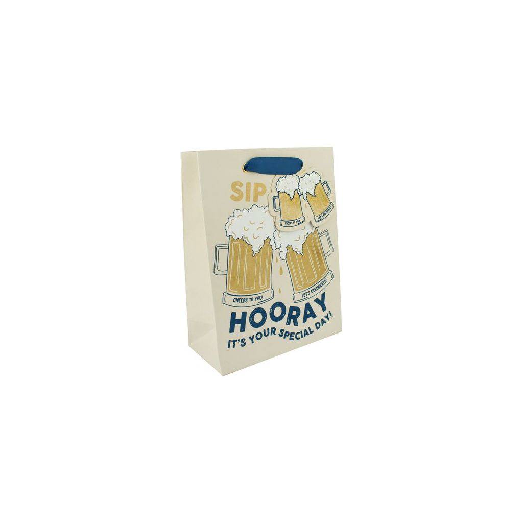 Love Vivid Bday Cheers Med Gift Bag with colorful birthday-themed design for celebrating special occasions